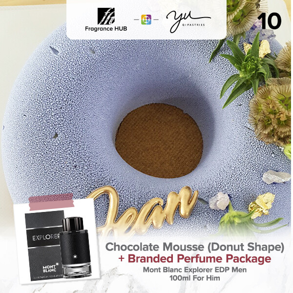 Chocolate Mousse (Donut Shape) + Fragrance Hub Branded Perfume (By: Yu.Qi Pastries from KL)
