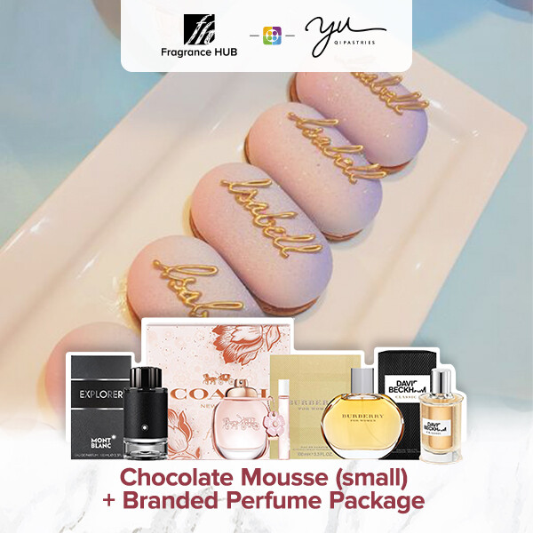 Chocolate Mousse (Small) + Fragrance Hub Branded Perfume (By: Yu.Qi Pastries from KL)