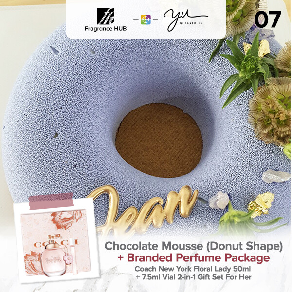 Chocolate Mousse (Donut Shape) + Fragrance Hub Branded Perfume (By: Yu.Qi Pastries from KL)