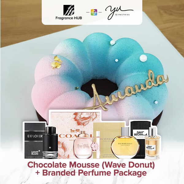 Chocolate Mousse (Wave Donut) + Fragrance Hub Branded Perfume (By: Yu.Qi Pastries from KL)