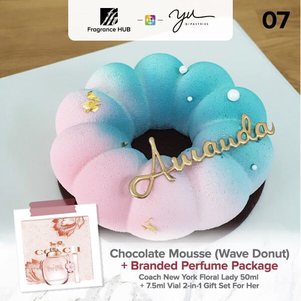 Chocolate Mousse (Wave Donut) + Fragrance Hub Branded Perfume (By: Yu.Qi Pastries from KL)