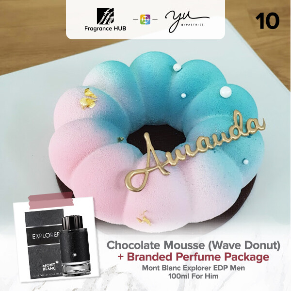 Chocolate Mousse (Wave Donut) + Fragrance Hub Branded Perfume (By: Yu.Qi Pastries from KL)