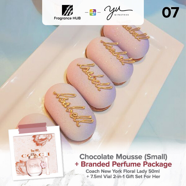 Chocolate Mousse (Small) + Fragrance Hub Branded Perfume (By: Yu.Qi Pastries from KL)