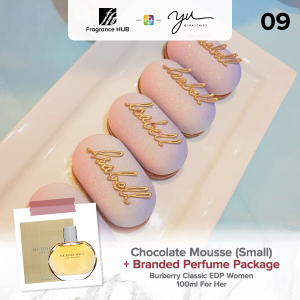 Chocolate Mousse (Small) + Fragrance Hub Branded Perfume (By: Yu.Qi Pastries from KL)