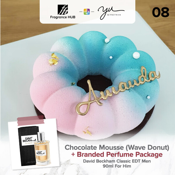 Chocolate Mousse (Wave Donut) + Fragrance Hub Branded Perfume (By: Yu.Qi Pastries from KL)