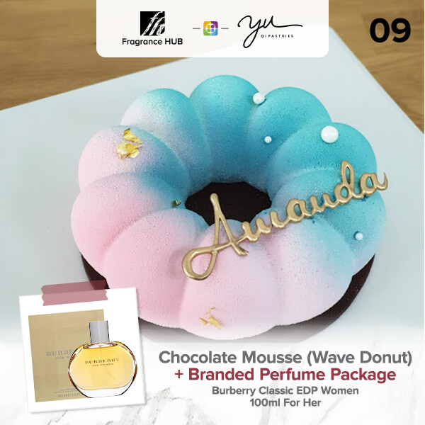 Chocolate Mousse (Wave Donut) + Fragrance Hub Branded Perfume (By: Yu.Qi Pastries from KL)