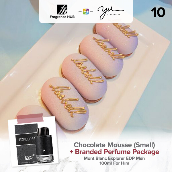 Chocolate Mousse (Small) + Fragrance Hub Branded Perfume (By: Yu.Qi Pastries from KL)