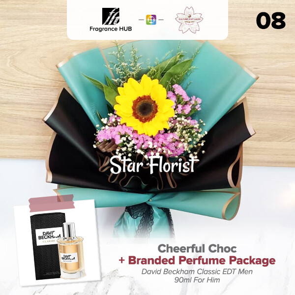 Sunflower Bouquet + Fragrance Hub Branded Perfume (By: Star Florist from Puchong)