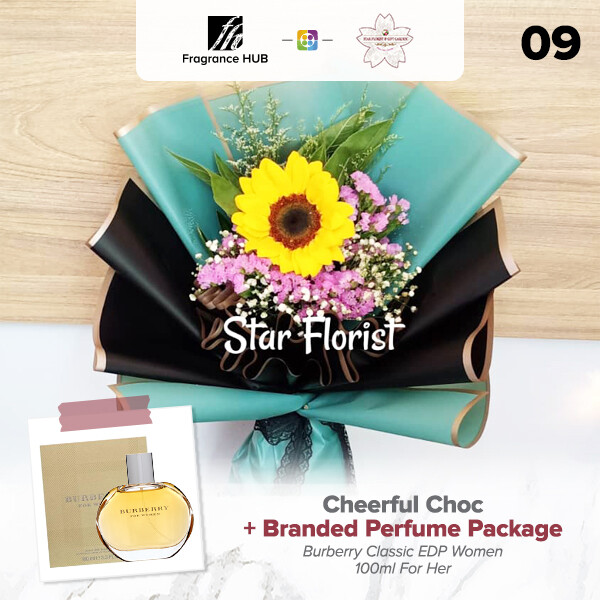 Sunflower Bouquet + Fragrance Hub Branded Perfume (By: Star Florist from Puchong)