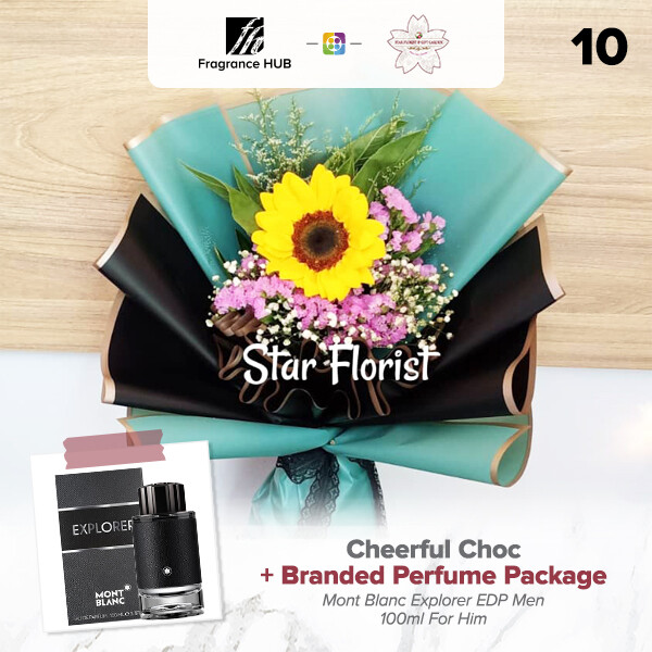 Sunflower Bouquet + Fragrance Hub Branded Perfume (By: Star Florist from Puchong)