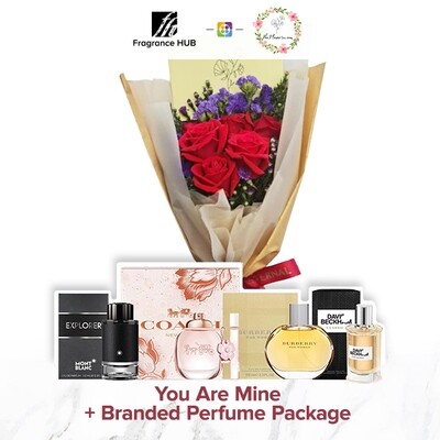 You Are Mine Bouquet + Fragrance Hub Branded Perfume (By: Flower 4 U from Petaling Jaya)