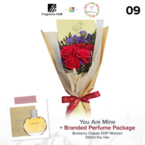 You Are Mine Bouquet + Fragrance Hub Branded Perfume (By: Flower 4 U from Petaling Jaya)