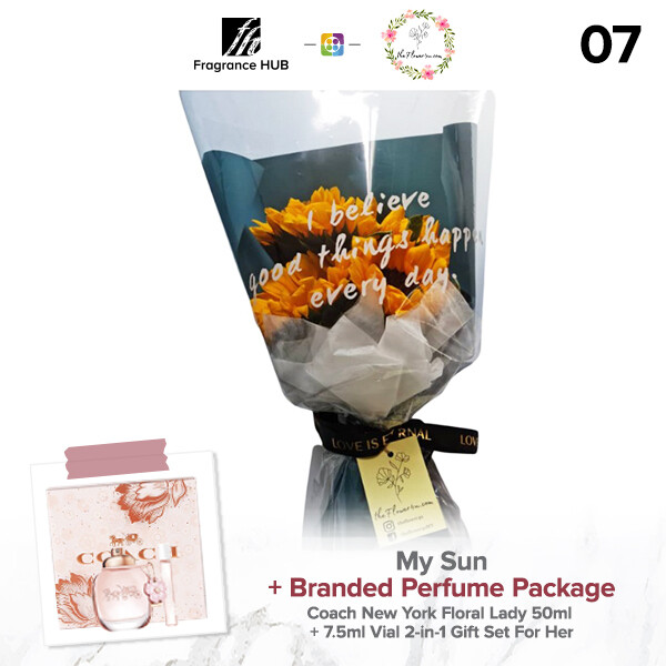 My Sun Bouquet + Fragrance Hub Branded Perfume (By: Flower 4 U from Petaling Jaya)