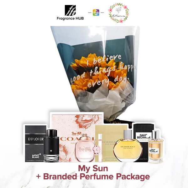 My Sun Bouquet + Fragrance Hub Branded Perfume (By: Flower 4 U from Petaling Jaya)