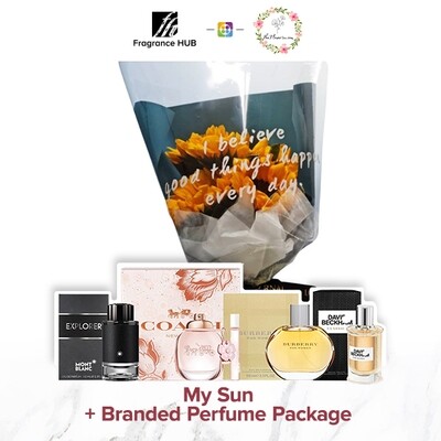 My Sun Bouquet + Fragrance Hub Branded Perfume (By: Flower 4 U from Petaling Jaya)