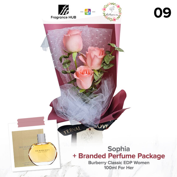 Sophia Bouquet + Fragrance Hub Branded Perfume (By: Flower 4 U from Petaling Jaya)