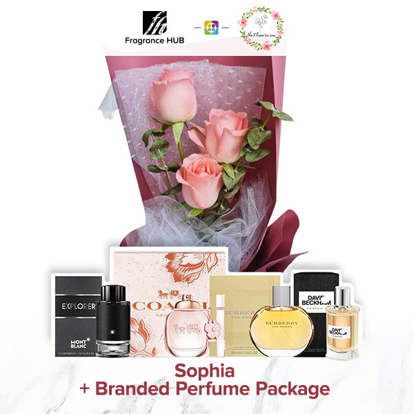 Sophia Bouquet + Fragrance Hub Branded Perfume (By: Flower 4 U from Petaling Jaya)