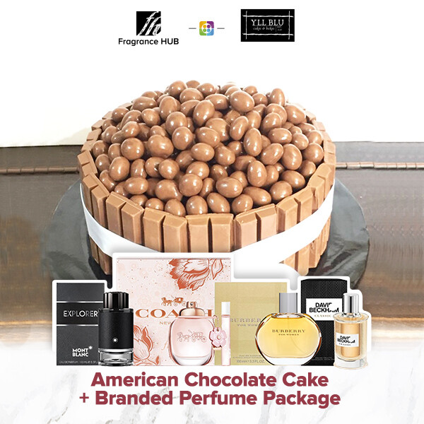 American Chocolate Cake + Fragrance Hub Branded Perfume (By: YII Blu Cakes &amp; Bakes from Kuala Lumpur)