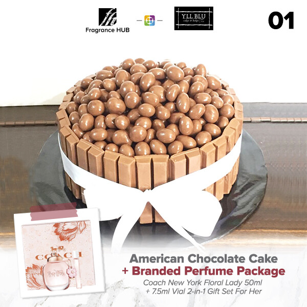 American Chocolate Cake + Fragrance Hub Branded Perfume (By: YII Blu Cakes &amp; Bakes from Kuala Lumpur)