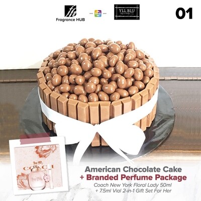 American Chocolate Cake + Fragrance Hub Branded Perfume (By: YII Blu Cakes &amp; Bakes from Kuala Lumpur)