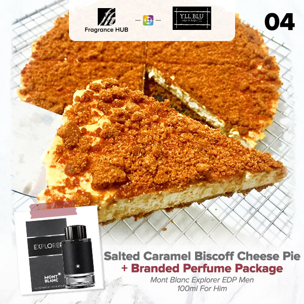 Salted Caramel Biscoff Cheese Pie + Fragrance Hub Branded Perfume (By: YII Blu Cakes &amp; Bakes from Kuala Lumpur)