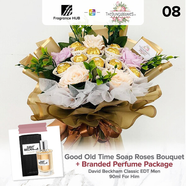 Good Old Time Soap Roses Bouquet + Fragrance Hub Branded Perfume (By: The Bunga Manies from Bintulu)