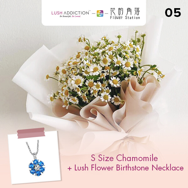 S Size Chamomile + Lush Addiction Necklace (By: Rainbow Flower Station from Cheras)
