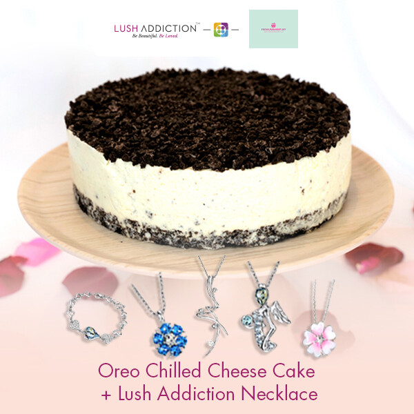 Oreo Chilled Cheese Cake + Lush Addiction Necklace (By: Premium Bakery  from KL)