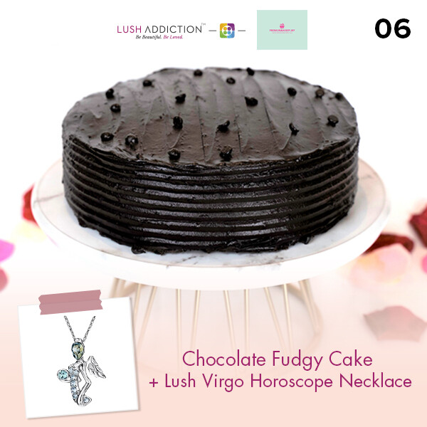 Chocolate Fudgy Cake + Lush Addiction Necklace (By: Premium Bakery  from KL)