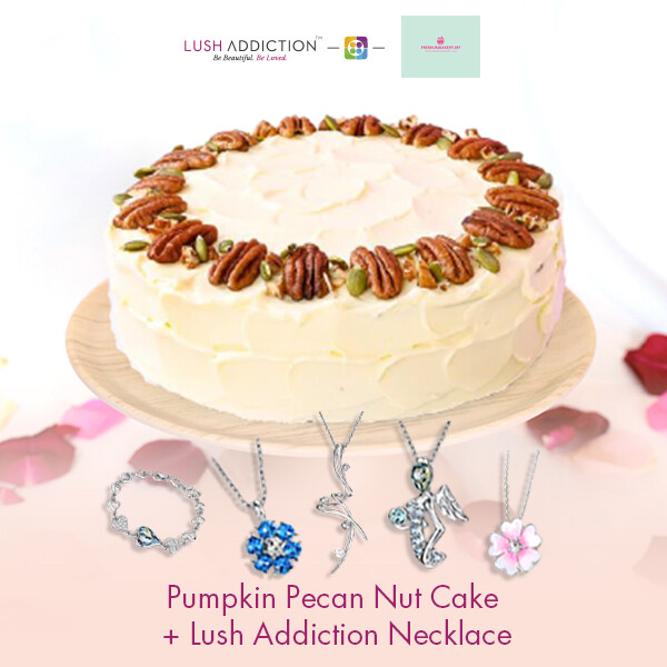 Pumpkin Pecon Nut Cake + Lush Addiction Necklace (By: Premium Bakery  from KL)