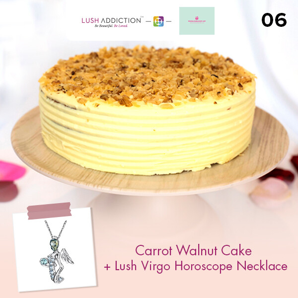 Carrot Walnut Cake + Lush Addiction Necklace (By: Premium Bakery  from KL)