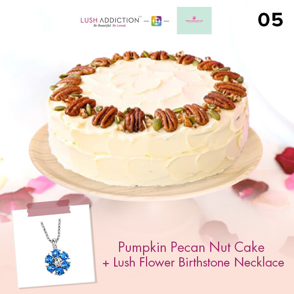Pumpkin Pecon Nut Cake + Lush Addiction Necklace (By: Premium Bakery  from KL)