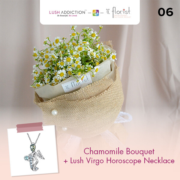 Chamomile Bouquet + Lush Addiction Necklace (By: iiFlorist from Cheras)