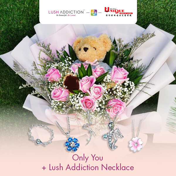 Only You + Lush Addiction Necklace (By: Unique Florist From Penang)
