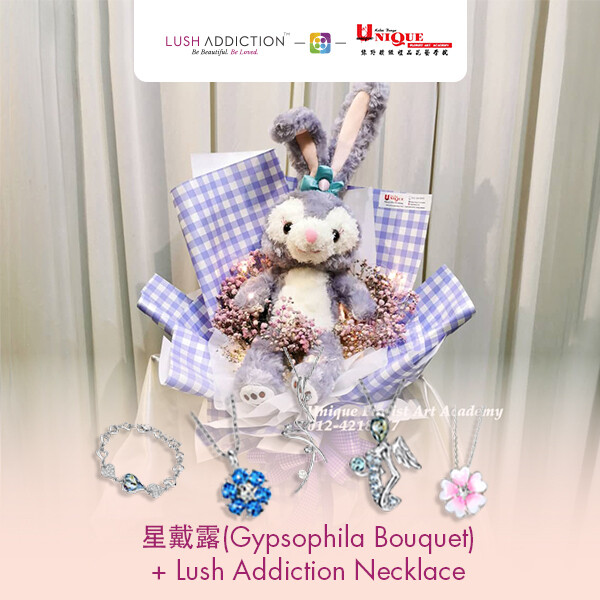 Gypsophila  + Lush Addiction Necklace (By: Unique Florist From Penang)