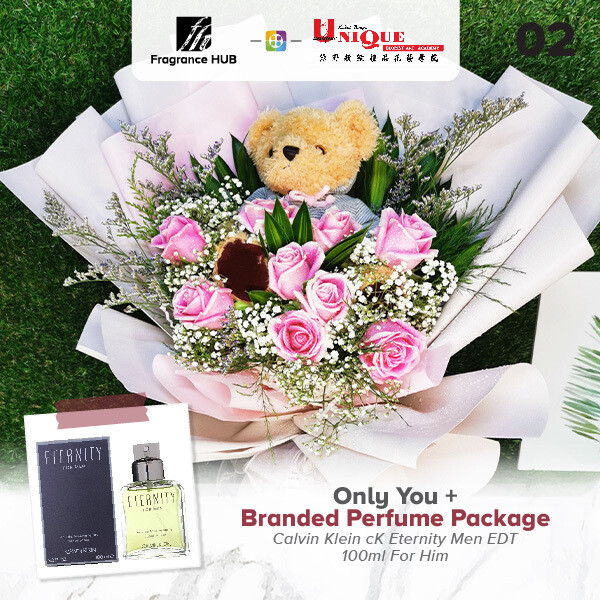 Only You Bouquet  + Fragrance Hub Branded Perfume (By: Unique Florist from Penang)