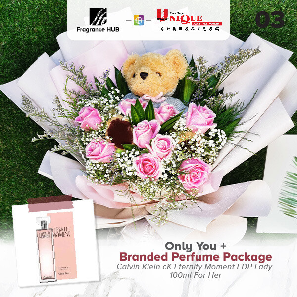 Only You Bouquet  + Fragrance Hub Branded Perfume (By: Unique Florist from Penang)