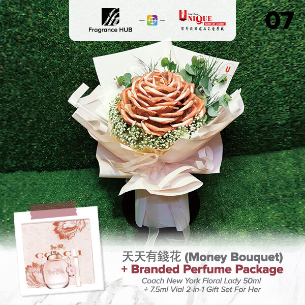 Money Bouquet  + Fragrance Hub Branded Perfume (By: Unique Florist from Penang)