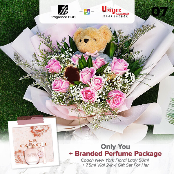 Only You Bouquet  + Fragrance Hub Branded Perfume (By: Unique Florist from Penang)