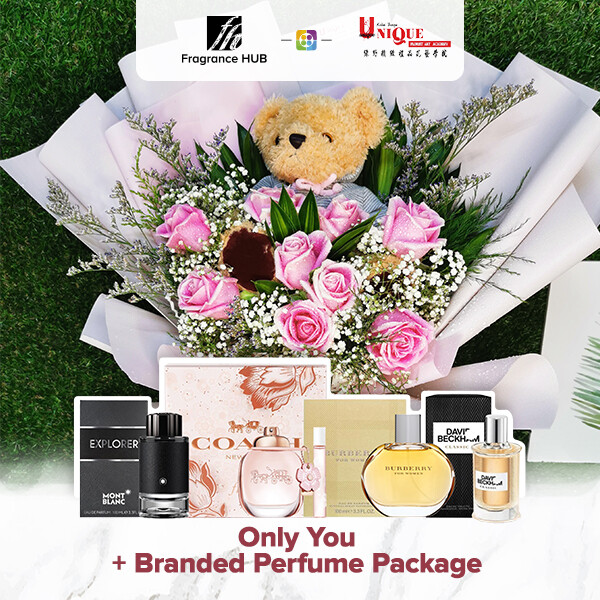 Only You Bouquet  + Fragrance Hub Branded Perfume (By: Unique Florist from Penang)