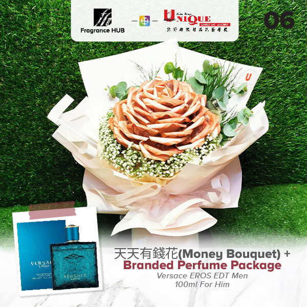 Money Bouquet  + Fragrance Hub Branded Perfume (By: Unique Florist from Penang)