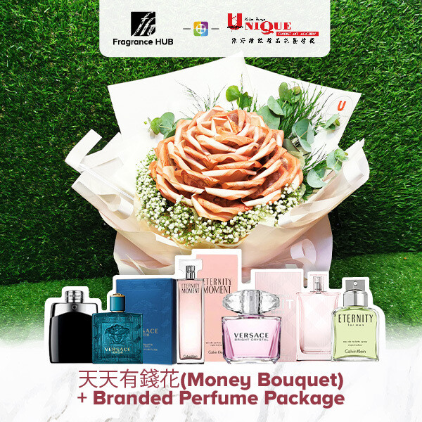 Money Bouquet  + Fragrance Hub Branded Perfume (By: Unique Florist from Penang)