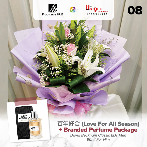 Love For All Seasons Bouquet  + Fragrance Hub Branded Perfume (By: Unique Florist from Penang)