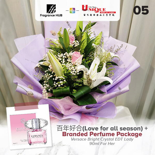 Love For All Seasons Bouquet  + Fragrance Hub Branded Perfume (By: Unique Florist from Penang)