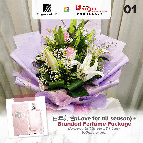 Love For All Seasons Bouquet  + Fragrance Hub Branded Perfume (By: Unique Florist from Penang)