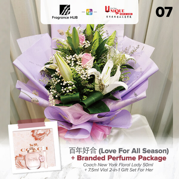 Love For All Seasons Bouquet  + Fragrance Hub Branded Perfume (By: Unique Florist from Penang)