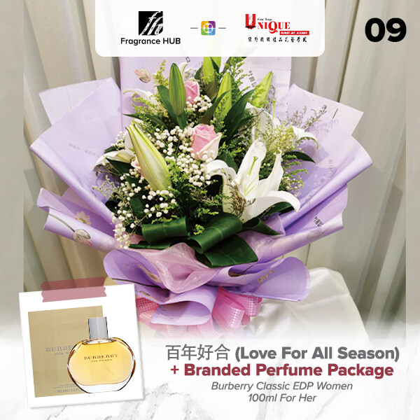 Love For All Seasons Bouquet  + Fragrance Hub Branded Perfume (By: Unique Florist from Penang)