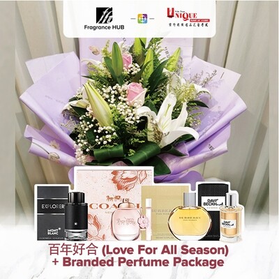 Love For All Seasons Bouquet  + Fragrance Hub Branded Perfume (By: Unique Florist from Penang)