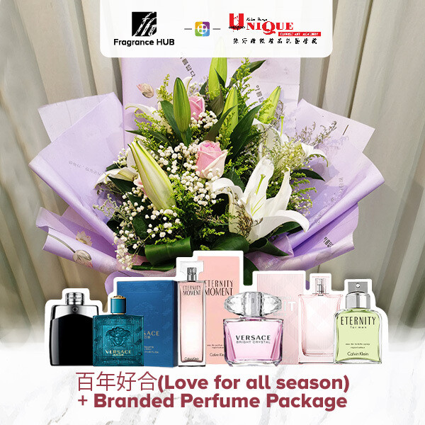 Love For All Seasons Bouquet  + Fragrance Hub Branded Perfume (By: Unique Florist from Penang)