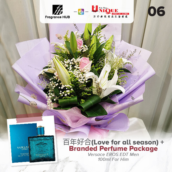 Love For All Seasons Bouquet  + Fragrance Hub Branded Perfume (By: Unique Florist from Penang)